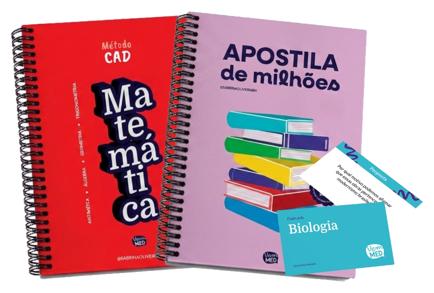 Kit VemMED com Apostila de Milhões, CAD Naturezas e flashcards